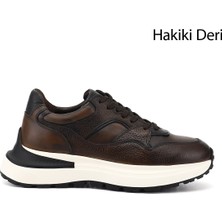 Gönderi(r) Erkek Kahve Antik  Bağcıklı Hakiki Deri Comfort Sneaker