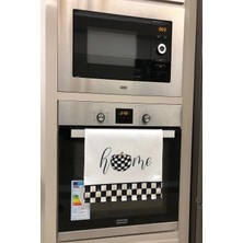 Dekomod Dekoratif Mutfak Pamuklu Fırın Havlusu Özel Desenli Damalı Model 35X50 cm Yıkanabilir Pamuklu Ürün
