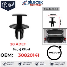 Silecek Noktası Volvo Bagaj Klipsi 20 Adet 30820141
