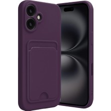 Küçük Hazine Apple Iphone 16 Kılıf Kelvin Kartvizitli Silikon - Derin Mor