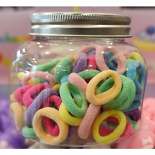 Ada Çanta Kırtasiye Plastik Kavanoz Lastik Küçük Boy Çok Renkli Saç Tokası Seti TK177709