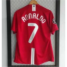 Manchester/united 2008 Moskova Şampiyonlar Ligi Finali Cristiano Ronaldo Kısa Kol Forması