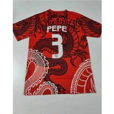 Real Madrid Yeni Sezon Pepe Ejderha Motifli Özel Konsept Forması (Red)
