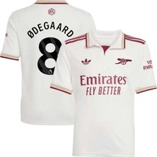 Arsenal 2025/26 Yeni Sezon Martin Ødegaard Deplasman Forması (Beyaz)