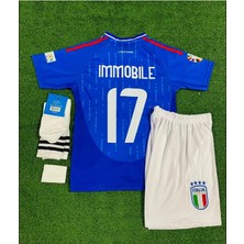 Italya Özel Deplasman Ciro Immobile Çocuk Forması 4'lü Set