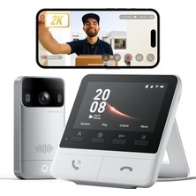 Switchbot Kameralı Wifi Kapı Zili, 4,3 Inç Renkli Ekranlı 2k Görüntülü Kapı Zili, 165° Geniş Açılı Akıllı Kapı Zili Kamerası, 5000 Mah, Iki Yönlü Ses, Alexa ile Uyumlu