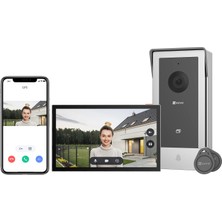 Ezviz Ezvız Görüntülü Kapı Telefonu, 7" Renkli Dokunmatik Ekranlı Wifi Kapı Zili, 1080P Gece Görüşü ve Iki Yönlü Ses, Uzaktan Kilit Açma Interkomu, Çift Bant Wifi, Ince Tasarım, Cp5