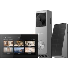 Ezviz Ezvız EP3X Sd7 Akıllı Ekranlı Kablosuz Kapı Zili, Çift Lensli 2k ve 2mp Görüntülü Kapı Zili, Kişi/paket Algılama, Iki Yönlü Ses ve Renkli Gece Görüşü, 32 GB Emmc Depolama