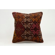Kilim Wholesale El Yapımı Kilimden Yapılmış Vintage Kırlent Kılıfı, Yün, 40X40 cm