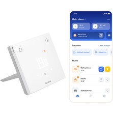 Bireysel Kazanlar Için Orijinal Netatmo Akıllı Termostat - Kurulum Paketi, Kablosuz/kablolu, Braket Dahil, Enerji Tasarrufu, Matter ile Uyumlu, Wifi 2,4ghz - Etp-Amz