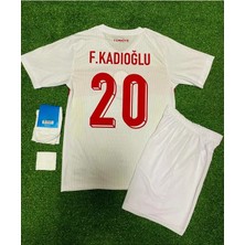 Türkiye Euro 2024 Ferdi Kadıoğlu Çocuk Forması 4'lü Set (White)
