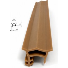 MAKPLASTİK FİTİL PROFİL P 185 Emlak Konut Kapı Kasa Fitili Saf Kauçuk 30 Metre Kahverengi