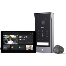 Ezviz Ezvız 4K Kapı Interkomu, Kapı Açıcı ve 8" Dokunmatik Ekran, 2 Kablolu Veri Yolu, Kameralı Kapı Zili, Avuç Içi/yüz Tanıma, App/kart/şifre Kilidini Açma, Renkli Gece Görüşü, Su Geçirmez, Hp7 Pro