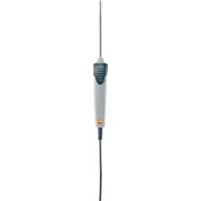 Testo Su Geçirmez Daldırma/penetrasyon ile Kalibre Edilebilir Prob, 4 mm x 50 mm Uç, 5 mm Çap x 160 mm Uzunluk, 1,2 M Sabit Kablo, -25 Ila +120 Derece C, 1