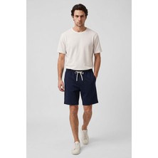 Tommy Life Lacivert Standart Fit Basic Arka Cepli Erkek Şort - 81314
