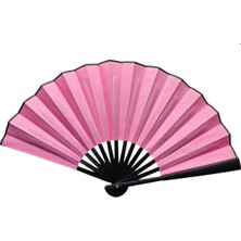 Colezium Plastik Kumaş Yelpaze 12'li Pembe