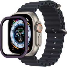 Colezium Watch Ultra 49MM Alüminyum Kasa Cam Ekran Koruyucu - Mor