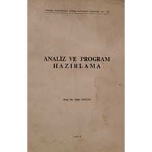 Kişisel Yayınlar Analiz ve Program Hazırlama - Prof.dr. Hıfzı Doğan - 2.el Kitap