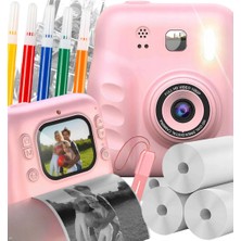 Zero Land Depomix Hd Ekranlı Çocuk Fotoğraf Makinesi Video Kayıt ve Baskı Kağıdı Kalem Hediyeli