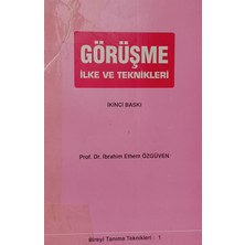 Kişisel Yayınlar Görüşme Ilke ve Teknikleri - Ibrahim Ethem Özgüven - 2.el Kitap