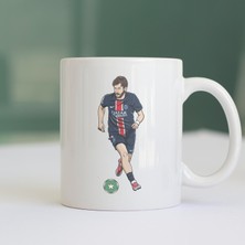 Rabona Fashion Khvicha Kvaratskhelia Napoli Baskılı Beyaz Kupa Bardak - Kvaradona Özel Tasarım