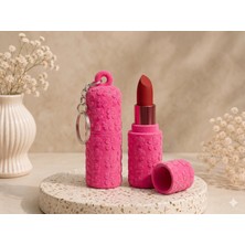 Hibra Print Pink Bloom Dudak Balmı ve Ruj Tutucu Anahtarlık
