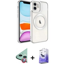 Pileli Store Pilelistore™ iPhone 12 Kılıf Nova Işık Özel Seri - Siyah Bilvis 5in1 5d Magic Hayalet Cam Ekran Koruyucu + Raze Metal Kamera Lens - Kı
