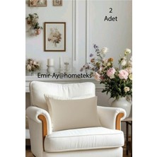 Emir-Ay@hometeks 2 Adet Kırlent Kılıfı ,yastık Kılıfı ( Leke Tutmayan Silinebilir Kadife )