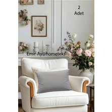 Emir-Ay@hometeks 2 Adet Kırlent Kılıfı ,yastık Kılıfı ( Leke Tutmayan Silinebilir Kadife )