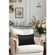 Emir-Ay@hometeks 2 Adet Kırlent Kılıfı ,yastık Kılıfı ( Leke Tutmayan Silinebilir Kadife )