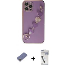 Marsilyan™- iPhone 12 Pro Kılıf Nova Işık Prime - Şeffaf Uv Polymer Nano Ekran Koruyucu + Metal Kamera Lens Koruma Cam - Gd