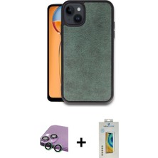 Marsilyan™- iPhone 15 Kılıf Kıvılcım Işık Serisi - Siyah Polymer Nano Ekran Koruyucu + Raze Metal Kamera Lens - Yl