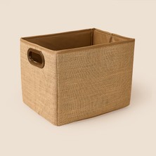 Simple Living Jüt Organizer Kutu - Kahverengi - 33X25X25 cm
