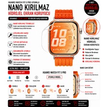 Astakos Huawei Watch Fit 5 Pro Uyumlu Nano Jel Ekran Koruyucu 2 Adet Güçlendirilmiş Darbe Emici Tpu