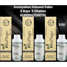 Biomagic 3.00 Koyu Kahve Organik Içerikli Amonyaksız Kalıcı Kokusuz Saç Boyası 3boya 3oksidan