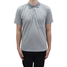 Santa Fistan Store Erkek Desenli Klasik Kesim Rahat Kalıp Tek Cepli Polo Yaka T-Shirt