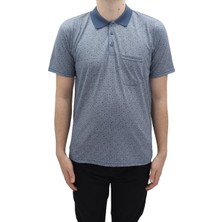Santa Fistan Store Erkek Desenli Klasik Kesim Rahat Kalıp Tek Cepli Polo Yaka T-Shirt
