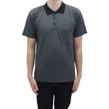 Santa Fistan Store Erkek Desenli Klasik Kesim Rahat Kalıp Tek Cepli Polo Yaka T-Shirt