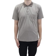 Santa Fistan Store Erkek Desenli Klasik Kesim Rahat Kalıp Tek Cepli Polo Yaka T-Shirt