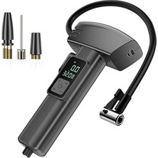 The Wlue Şarjlı Araba Hava Lastik Şişirme Pompası | 150 Psı Ultra Basınç | 4000MAH | LED Işıklı & LCD Ekranlı