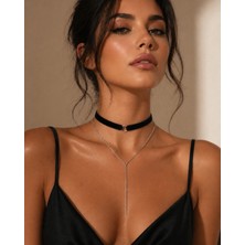 Liora De Mar Çelik Zincir Kolye – Modern Choker Tasarım ( 2'li Set)