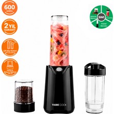 Tigrecook Nutrıshake  Fıt  3 In 1 Kişisel Smoothie Blender ve Kahve Baharat Öğütücü Buz Kırma  600W