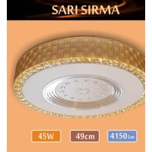 Erbay Sarı Sırma Yüksek Işık 45WDESENLI Armatür Şık Dekoratif Ürün Sıva Üstü LED Günışığı