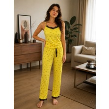 Miss Nilens Yumuşak Dokulu Suave Kumaş Desenli Kadın Pijama Seti