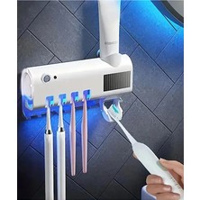 The Wlue Şarjlı UV Işıklı Diş Macunu ve Fırçası Askısı Paslanmaz Malzeme ile Modern Tasarım