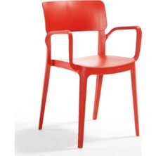 Novussi Panora Sandalye Kırmızı 6'lı Set