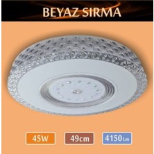 Erbay Beyaz Sırma Yüksek Işık 45WDESENLI Armatür Şık Dekoratif Ürün Sıva Üstü LED