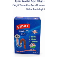 Çınar Lavabo Açıcı 40 gr – Güçlü Tıkanıklık Açıcı Boru ve Gider Temizleyici