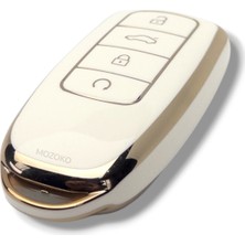 MOZOKO Chery Tiggo 7 Pro 8 Pro Omoda 5 Anahtar Koruma Kılıfı Krem Gold Sert Lüks Koruyucu Kapak