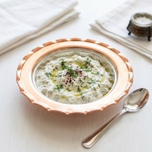Shark Anatolia Premium Kalın Bakır Derin Meze, Kahvaltı ve Çerez Sunum Tabağı 15 cm Kırmızı, Çirtik Kenarlı Osmanlı Stil Şef Sunum Serisi